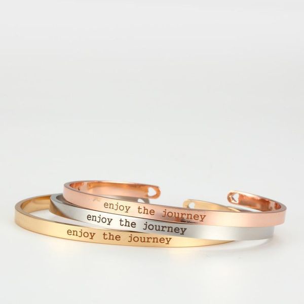 bangle 10pcs charm stainless steel lettering bracelet enjoy the journey inspirational jewelry for women men gift1, Black
bangle 10pcs charm stainless steel lettering bracelet enjoy the journey inspirational jewelry for women men gift1, Black