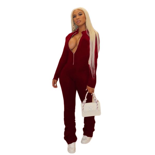 wine red womens designer jumpsuits fashion zipper panelled long sleeve long stacked pants womens jumpsuits casual females clothing, Black;white
wine red womens designer jumpsuits fashion zipper panelled long sleeve long stacked pants womens jumpsuits casual females clothing, Black;white