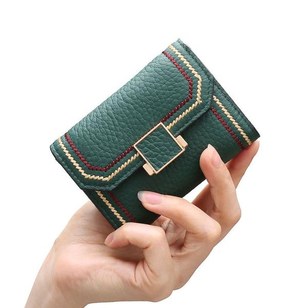 card holders holder wallet genuine leather fashion hasp id sticker case cute purse minimalist, Brown;gray
card holders holder wallet genuine leather fashion hasp id sticker case cute purse minimalist, Brown;gray