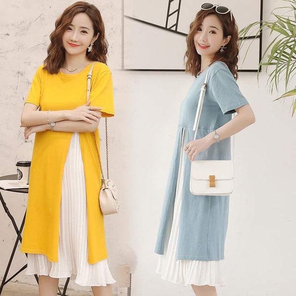 maternity dresses -2xl summer dress short sleeve cotton chiffon pregnant blue yellow pregnancy clothes for women, White
maternity dresses -2xl summer dress short sleeve cotton chiffon pregnant blue yellow pregnancy clothes for women, White