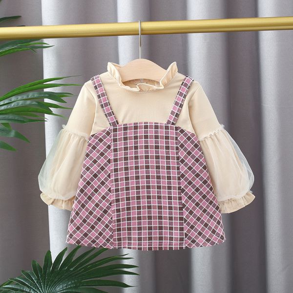 2021 spring new baby born plaid girl clothes girl's first year baby's birthday ed as princess u7no, Red;yellow
2021 spring new baby born plaid girl clothes girl's first year baby's birthday ed as princess u7no, Red;yellow