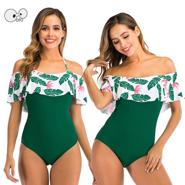 2021 new off the shoulder printed swimwear women one piece swimsuit female beachwear bathing suit ruffle monokini swim wear
2021 new off the shoulder printed swimwear women one piece swimsuit female beachwear bathing suit ruffle monokini swim wear