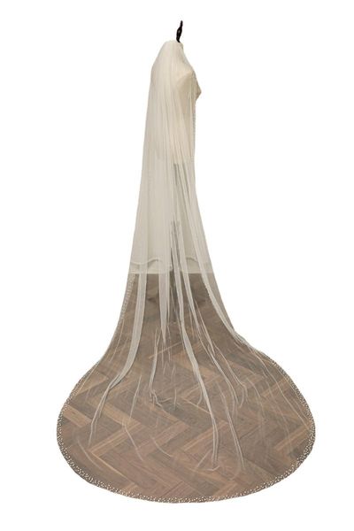 bridal veils popodion wedding accessories pearl long 3m chapel trailing veil headwear rom80282, Black
bridal veils popodion wedding accessories pearl long 3m chapel trailing veil headwear rom80282, Black