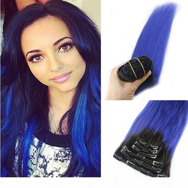 clip in remy hair extensions ombre 1b to blue balayage clip in human hair extensions double weft hair extensions straight 7pcs 120g, Black
clip in remy hair extensions ombre 1b to blue balayage clip in human hair extensions double weft hair extensions straight 7pcs 120g, Black