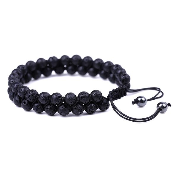 bijoux de mode 6mm yoga energy stone bracelet a sept routes d'pulsion volcanic rock bracelet double et bracelet, Black
bijoux de mode 6mm yoga energy stone bracelet a sept routes d'pulsion volcanic rock bracelet double et bracelet, Black