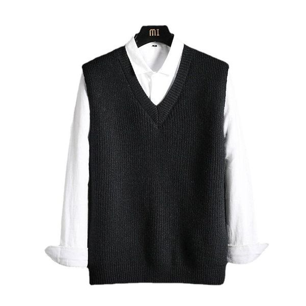 men's vests 2021 spring and autumn v-neck sweater vest male loose korean students' fashion personality bottoming knitwear, Black;white
men's vests 2021 spring and autumn v-neck sweater vest male loose korean students' fashion personality bottoming knitwear, Black;white