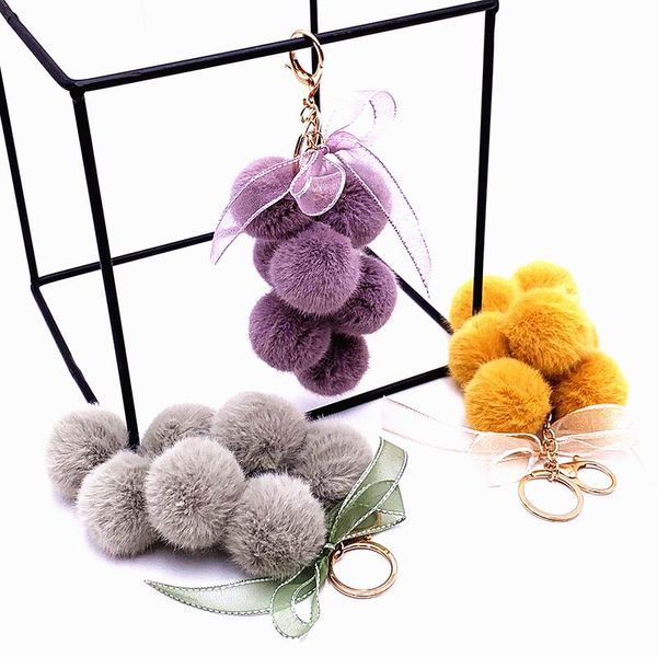 keychains simple and lovely artificial hair keychain fluffy ladies shoulder bag key ring jewelry bow small gift, Silver
keychains simple and lovely artificial hair keychain fluffy ladies shoulder bag key ring jewelry bow small gift, Silver