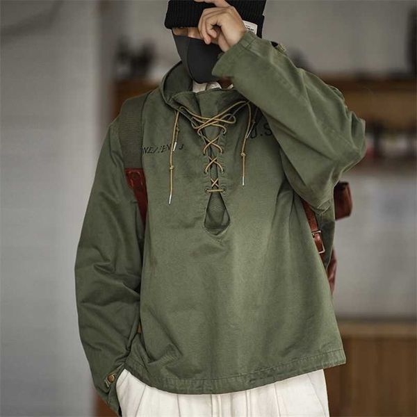 maden male hooded pullover long sleeve deck parker jacket drawstring neckline workwear jacket green cuffs ribbon closure jacket 211023, Black
maden male hooded pullover long sleeve deck parker jacket drawstring neckline workwear jacket green cuffs ribbon closure jacket 211023, Black