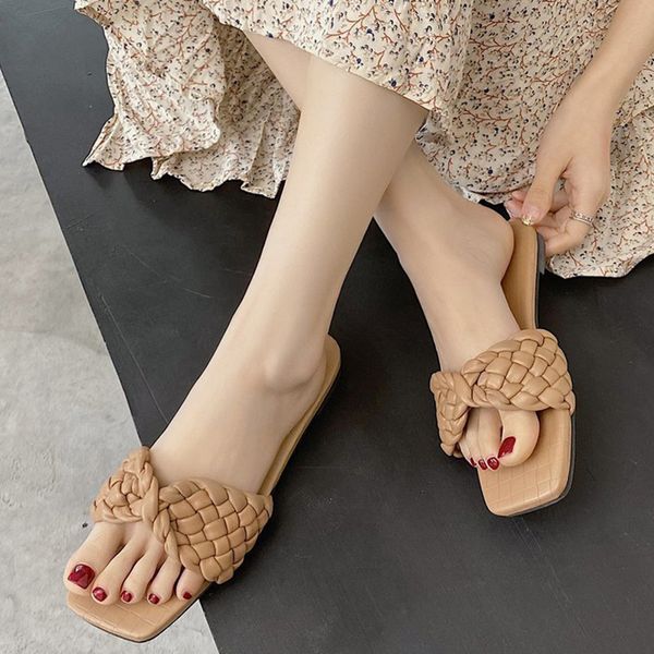 summer cross weave square toe slippers women 2021 pu leather flat heel beach flip flops woman plus size casual sandalsdress shoes, Black
summer cross weave square toe slippers women 2021 pu leather flat heel beach flip flops woman plus size casual sandalsdress shoes, Black