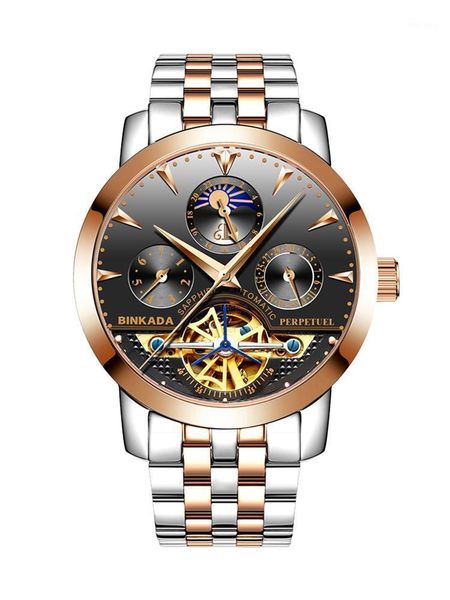 wristwatches binkada automatic mechanical men watches brand fashion luminous waterproof moon phase stainless steel wristwatch, Slivery;brown
wristwatches binkada automatic mechanical men watches brand fashion luminous waterproof moon phase stainless steel wristwatch, Slivery;brown
