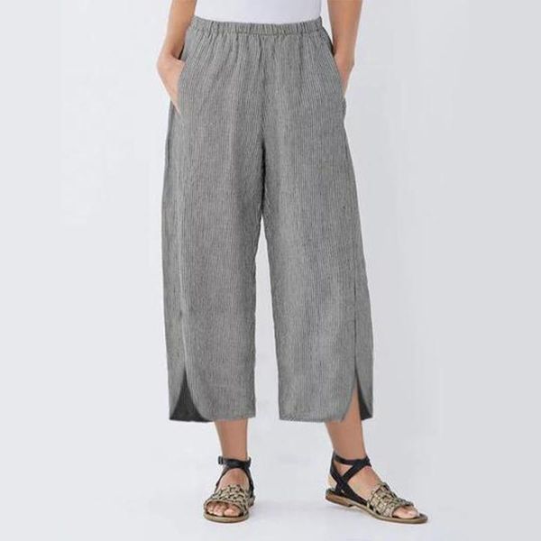 women's pants & capris summer plus size wide-leg cropped soft women 5xl solid loose elastic waist pant female autumn elegant ladies tro, Black;white
women's pants & capris summer plus size wide-leg cropped soft women 5xl solid loose elastic waist pant female autumn elegant ladies tro, Black;white
