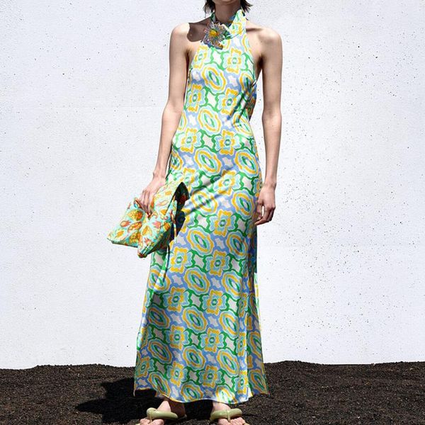casual dresses 2021 women summer backless dress green beach sleeveless off shoulder vintage split halter neck fashion maxi long, Black;gray
casual dresses 2021 women summer backless dress green beach sleeveless off shoulder vintage split halter neck fashion maxi long, Black;gray
