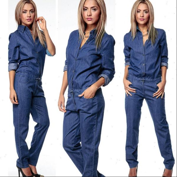 retro women denim casual jumpsuit romper trousers cargo pants casual button long sleeve fashion women jeans long trousers, Black;white
retro women denim casual jumpsuit romper trousers cargo pants casual button long sleeve fashion women jeans long trousers, Black;white