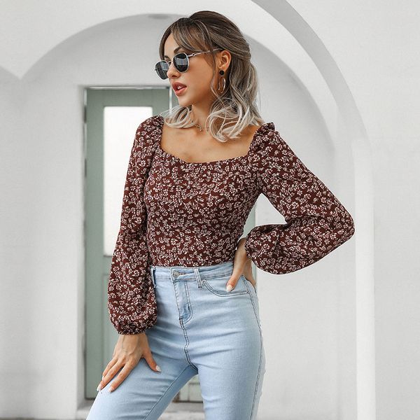 2021 new print blouses casual lantern sleeve spring summer slim chiffon blouse shirt for women fashion e83o, Black
2021 new print blouses casual lantern sleeve spring summer slim chiffon blouse shirt for women fashion e83o, Black