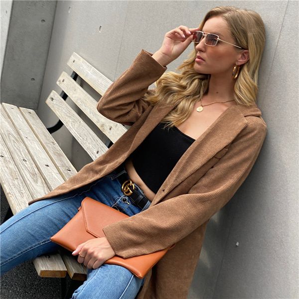 2021 new corduroy sashes women autumn casual office ladies outwear blazer streetwear female solid jacket coat 19vr, White;black
2021 new corduroy sashes women autumn casual office ladies outwear blazer streetwear female solid jacket coat 19vr, White;black