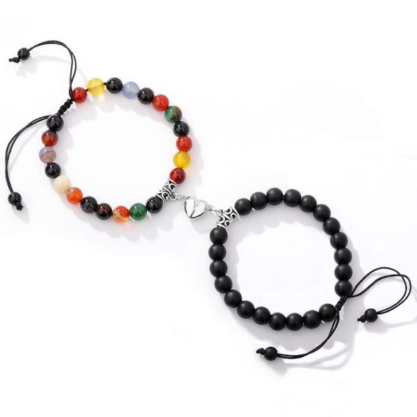 beaded, strands fashion 2 pieces/set of natural stone beads yoga bracelet long distance magnet couple friendship jewelry, Black
beaded, strands fashion 2 pieces/set of natural stone beads yoga bracelet long distance magnet couple friendship jewelry, Black
