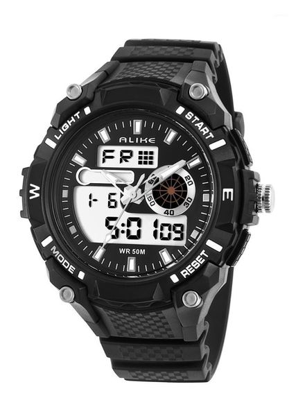 men women 50m waterproof double movement quartz digital sport watches rubber band led electronic wristwatch wristwatches, Slivery;brown
men women 50m waterproof double movement quartz digital sport watches rubber band led electronic wristwatch wristwatches, Slivery;brown
