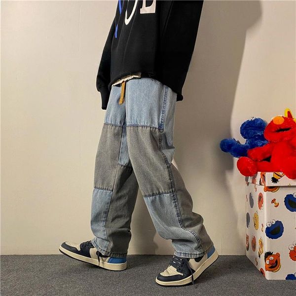 men's jeans straight male korean version loose solid color casual harem pants clothing full-length sports denim, Blue
men's jeans straight male korean version loose solid color casual harem pants clothing full-length sports denim, Blue