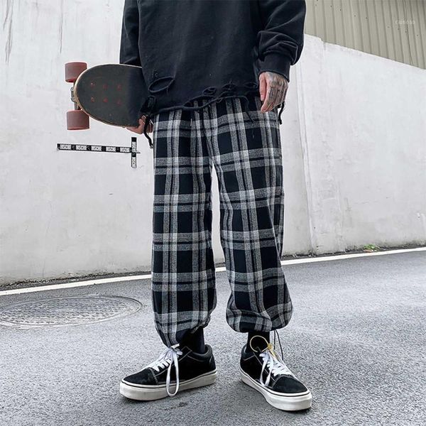 hip hop pants men fashion harajuku streetwear casual lattice joggers tie feet pant large size trousers men's, Black
hip hop pants men fashion harajuku streetwear casual lattice joggers tie feet pant large size trousers men's, Black