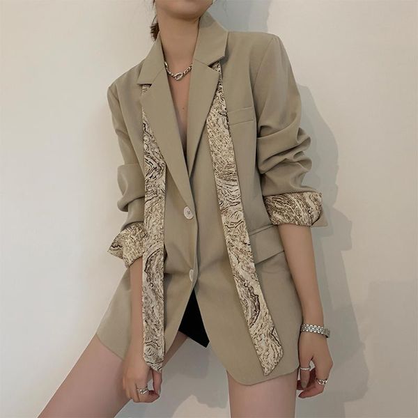 women's suits & blazers 2021 spring french temperament silk scarf retro small suit loose and thin drape jacket women, White;black 
women's suits & blazers 2021 spring french temperament silk scarf retro small suit loose and thin drape jacket women, White;black