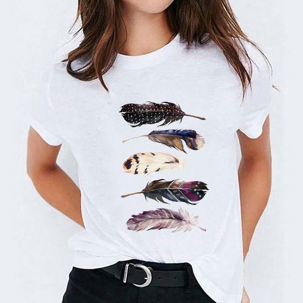 lady t-shirts for women feather fashion clothing summer autumn 90s ladies print womens graphic t shirt female tee t-shirt, White
lady t-shirts for women feather fashion clothing summer autumn 90s ladies print womens graphic t shirt female tee t-shirt, White