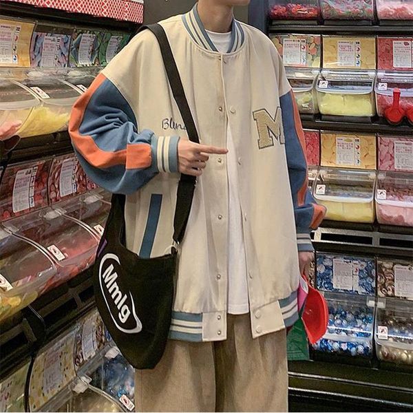 men's jackets e-baihui patchwork varsity jacket casual loose bomber coat fashion hip hop cotton blend baseball student sportswear, Black;brown
men's jackets e-baihui patchwork varsity jacket casual loose bomber coat fashion hip hop cotton blend baseball student sportswear, Black;brown