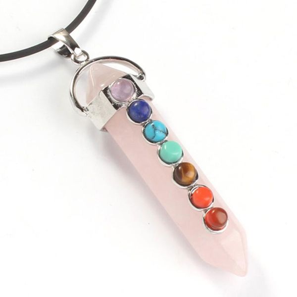 pendant necklaces rose pink quartz silver plated hexagon prism with 7 colors small beads healing chakra necklace malachite stone jewelry
pendant necklaces rose pink quartz silver plated hexagon prism with 7 colors small beads healing chakra necklace malachite stone jewelry