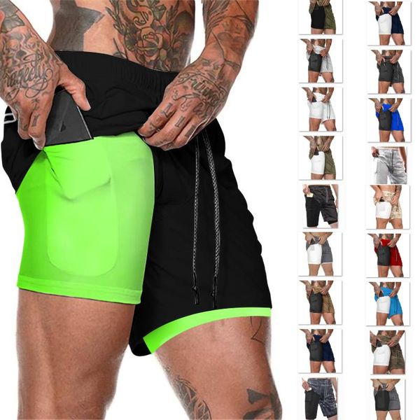gym clothing 2021 european men's sports summer double layer mobile phone pants exercise jogging training shorts, White;black
gym clothing 2021 european men's sports summer double layer mobile phone pants exercise jogging training shorts, White;black