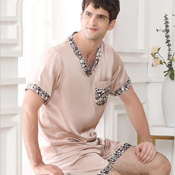 men's sleepwear pajamas set silk stain man summer 2021 short sleeve shirt and shorts homewear sets men night suit pijamas, Black;brown
men's sleepwear pajamas set silk stain man summer 2021 short sleeve shirt and shorts homewear sets men night suit pijamas, Black;brown