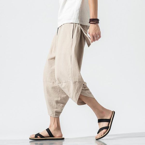 men's pants radish harlan calf-length summer loose large size striped trousers japanese wide leg bloomer harem, Black
men's pants radish harlan calf-length summer loose large size striped trousers japanese wide leg bloomer harem, Black