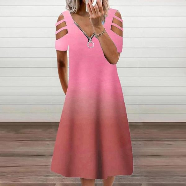 casual dresses 50%midi dress gradient color v neck women hollow sleeve zipper for prom, Black;gray
casual dresses 50%midi dress gradient color v neck women hollow sleeve zipper for prom, Black;gray