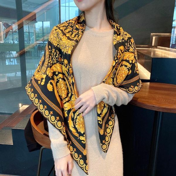 scarves large square 100% silk scarf shawl wraps for party women fashion hijab head, Blue;gray
scarves large square 100% silk scarf shawl wraps for party women fashion hijab head, Blue;gray