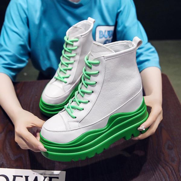 boots fashion sneakers women platform wedge high heel ankle lace up casual creepers school shoes zapatillas mujer, Black
boots fashion sneakers women platform wedge high heel ankle lace up casual creepers school shoes zapatillas mujer, Black