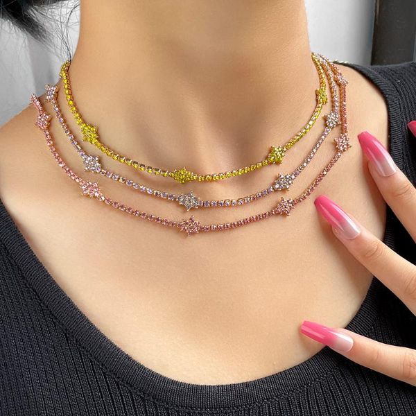 chains boho shiny flower crystal tennis chain necklaces for women iced out rhinestone clavicle chokers fashion jewelry gifts, Silver
chains boho shiny flower crystal tennis chain necklaces for women iced out rhinestone clavicle chokers fashion jewelry gifts, Silver