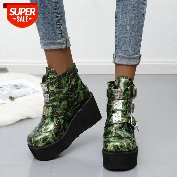 2020 winter metal buckle ankel boots women punk female platform boots wedges high heels pu women botas mujer plus size #sj0q, Black
2020 winter metal buckle ankel boots women punk female platform boots wedges high heels pu women botas mujer plus size #sj0q, Black