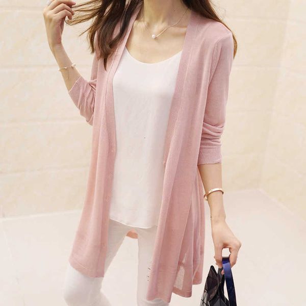 women's knits & tees spring summer air conditioning medium-long long-sleeve loose sweater female cardigan thin outerwear c3ie, White
women's knits & tees spring summer air conditioning medium-long long-sleeve loose sweater female cardigan thin outerwear c3ie, White