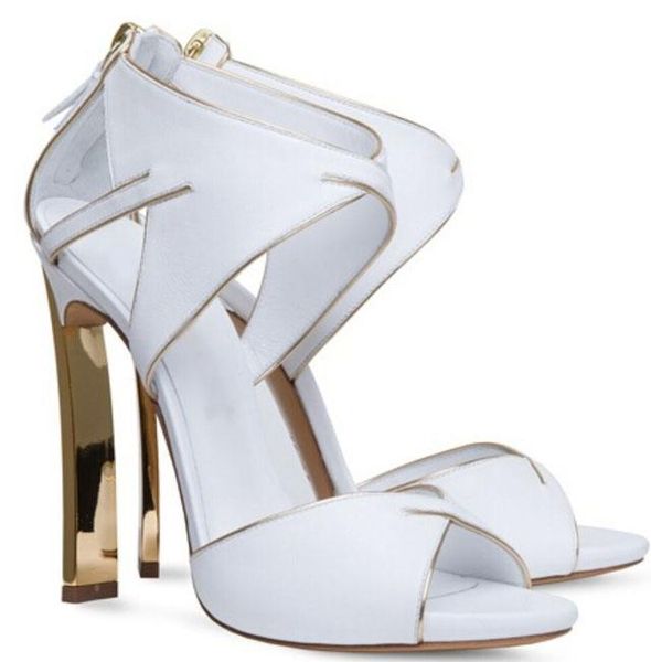 sandals black white leather oblate metal heel golden high heels peep toe lacework cutout sandal summer woman party shoes
sandals black white leather oblate metal heel golden high heels peep toe lacework cutout sandal summer woman party shoes