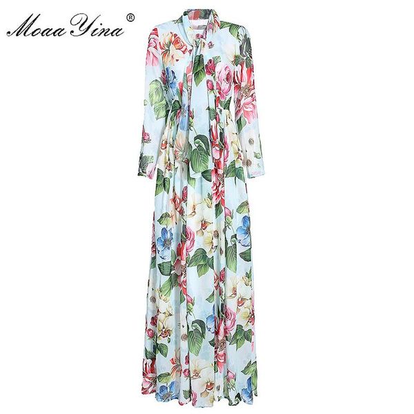casual dresses moaayina fashion designer dress spring autumn women's long sleeve ribbon floral-print maxi, Black;gray
casual dresses moaayina fashion designer dress spring autumn women's long sleeve ribbon floral-print maxi, Black;gray