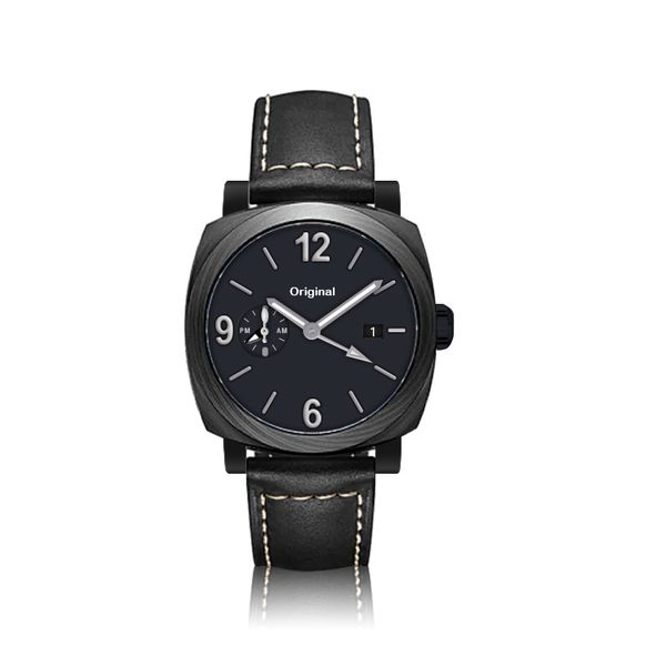 luxury men's automatic mechanical watch requin black stainless steel case sapphire pam alligator leather strap bang, Slivery;brown
luxury men's automatic mechanical watch requin black stainless steel case sapphire pam alligator leather strap bang, Slivery;brown