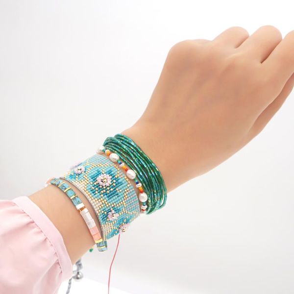beaded, strands simple baroque natural freshwater pearl bracelet miyuki rice bead weaving daisy multilayer beaded set, Black
beaded, strands simple baroque natural freshwater pearl bracelet miyuki rice bead weaving daisy multilayer beaded set, Black
