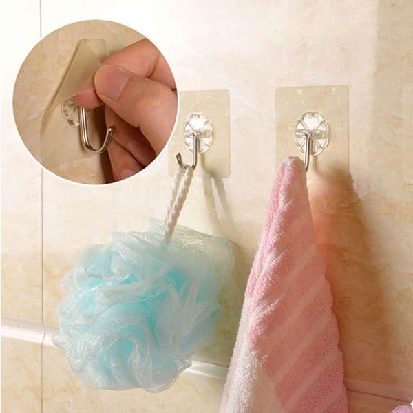 hooks & rails strong adhesive wall hook transparent removable hanger for bathroom kitchen tslm
hooks & rails strong adhesive wall hook transparent removable hanger for bathroom kitchen tslm