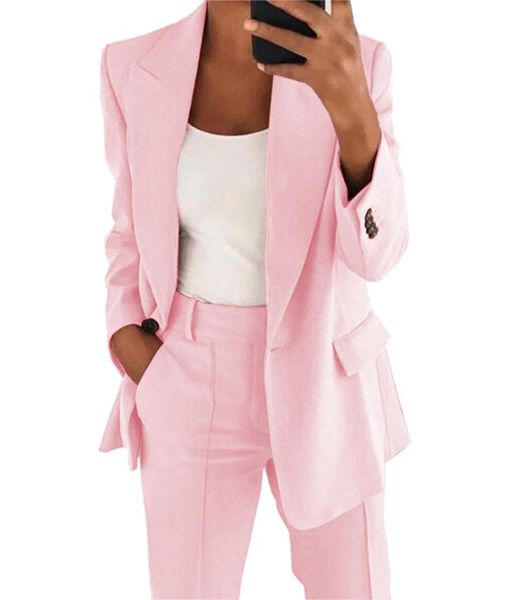 women's two piece pants middle gender suit elegant pink 2-piece lapel business meeting office customization (blazer + pants), White
women's two piece pants middle gender suit elegant pink 2-piece lapel business meeting office customization (blazer + pants), White