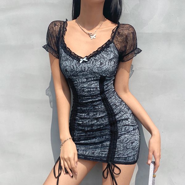 patchwork black lace bodycon mini dress women casual short sleeve backless dress double layer skinny y2k streetwear, Black;gray
patchwork black lace bodycon mini dress women casual short sleeve backless dress double layer skinny y2k streetwear, Black;gray