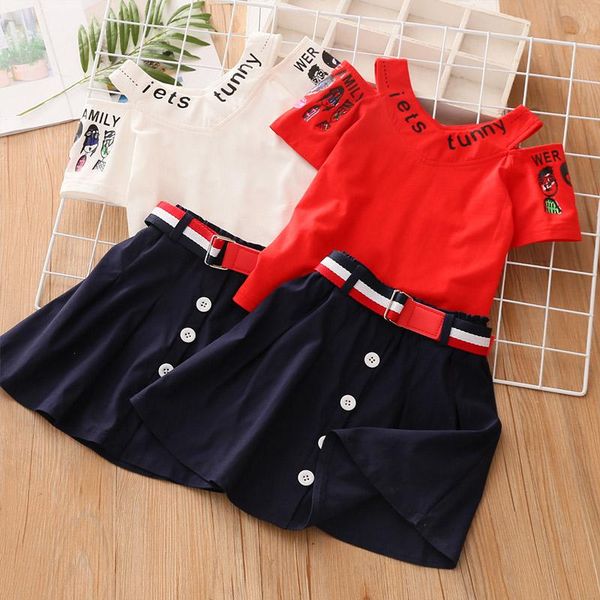 clothing sets baby cartoon suit 2021 summer girl children's wear off-shoulder t-shirt dress, White
clothing sets baby cartoon suit 2021 summer girl children's wear off-shoulder t-shirt dress, White