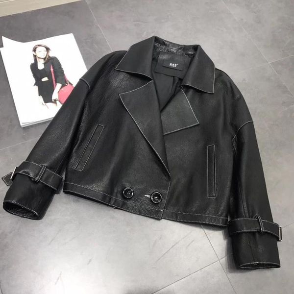 women's leather & faux maylofuer real sheepskin jackets genuine coat fashion lady arrival, Black
women's leather & faux maylofuer real sheepskin jackets genuine coat fashion lady arrival, Black