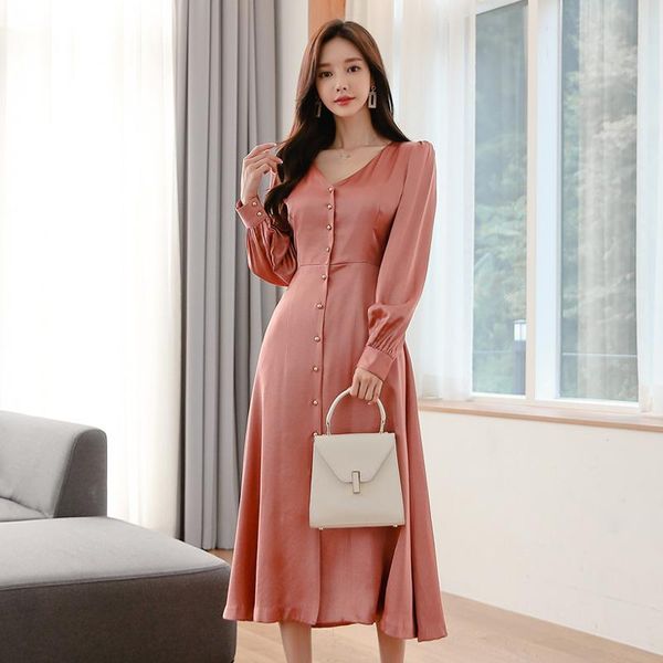 casual dresses solid color office lady dress 2021 autumn simple v-neck long sleeve high waist elegant party women db890, Black;gray
casual dresses solid color office lady dress 2021 autumn simple v-neck long sleeve high waist elegant party women db890, Black;gray