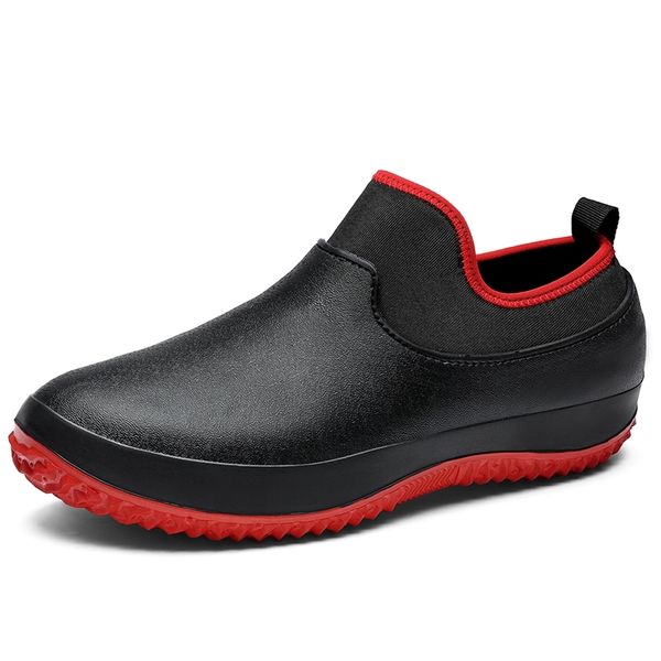 men shoes kitchen working breathable non-slip waterproof chef casual flat work water rain boots 220309, Black
men shoes kitchen working breathable non-slip waterproof chef casual flat work water rain boots 220309, Black
