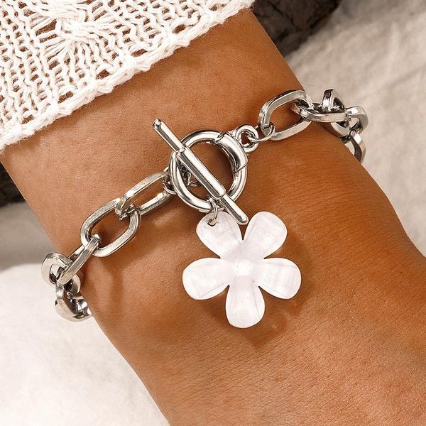 charm bracelets sindlan 1pc kpop flower silver color chain wrist bracelet for women punk ot friends boho emo 2021 fashion jewelry pulseras m, Golden;silver
charm bracelets sindlan 1pc kpop flower silver color chain wrist bracelet for women punk ot friends boho emo 2021 fashion jewelry pulseras m, Golden;silver