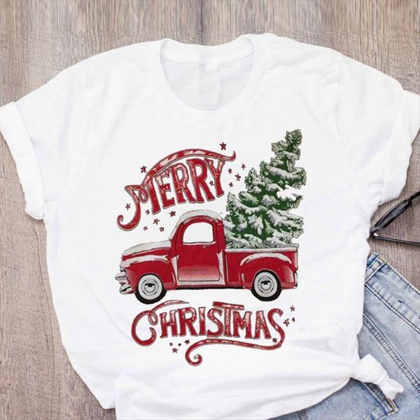 graphic cartoon truck snow women t shirt 90s holiday year merry christmas printed lady tees clothing female, White
graphic cartoon truck snow women t shirt 90s holiday year merry christmas printed lady tees clothing female, White