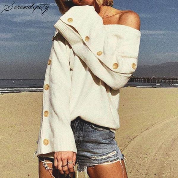 women's sweaters srdp autumn winter 2021 button casual sweater jumpers cold shoulder pullovers solid loose knitted plus size, White;black
women's sweaters srdp autumn winter 2021 button casual sweater jumpers cold shoulder pullovers solid loose knitted plus size, White;black